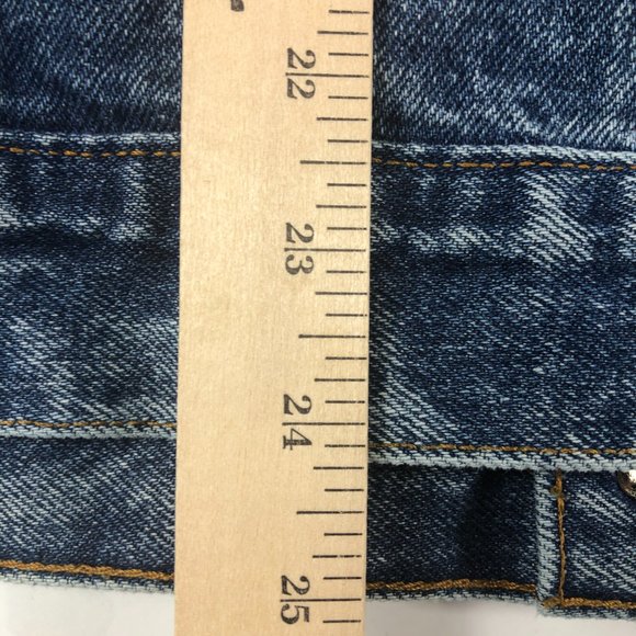 VTG 80s Levi's Jean Jacket Adult Large Blue Acid Wash Trucker Faded Denim USA - Picture 15 of 16